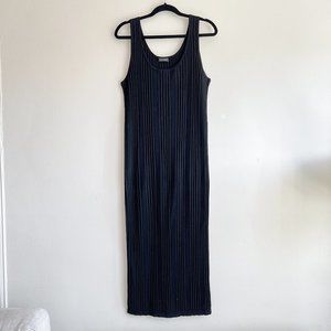 Club Monaco Black Ribbed Tank Dress